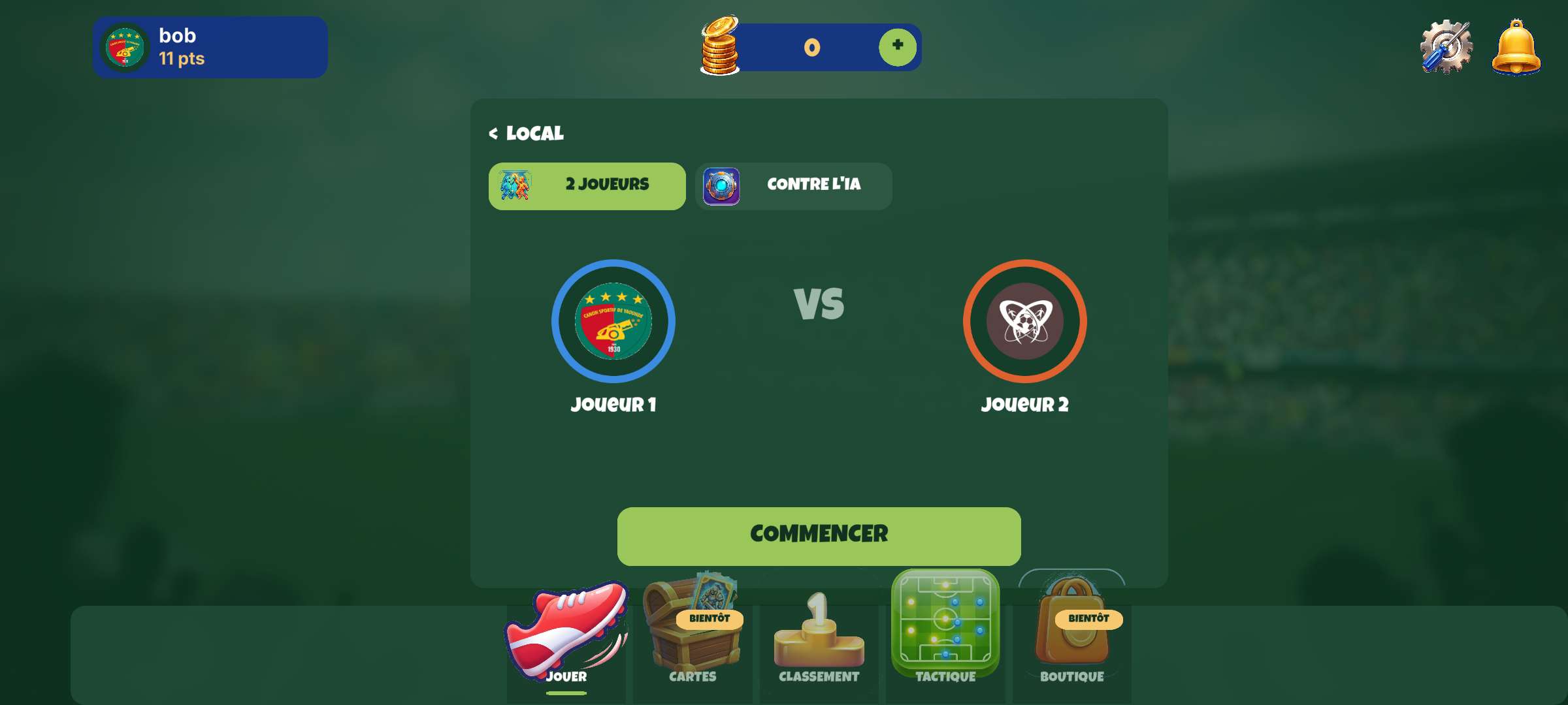 Sélection de match Caps Arena Football